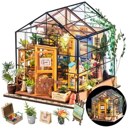 Rolife DIY Miniature Greenhouse Kit, Tiny/Mini House:...