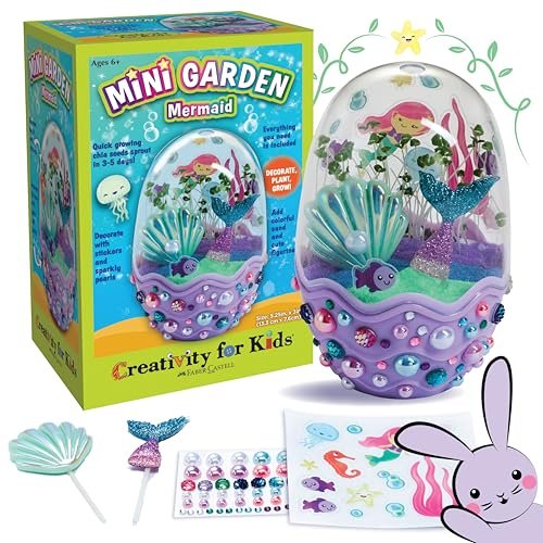 Creativity for Kids Mini Garden: Mermaid Terrarium Craft Kit