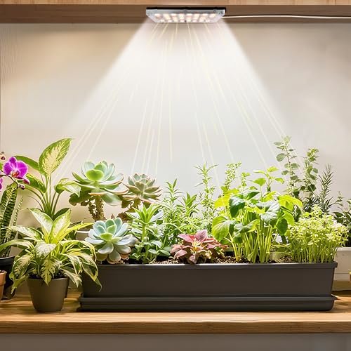 Stick-On Under Cabinet Grow Lights with Timer, Full...