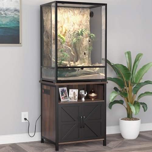 GDLF Terrarium Stand Reptile Tank Stand with Storage and...