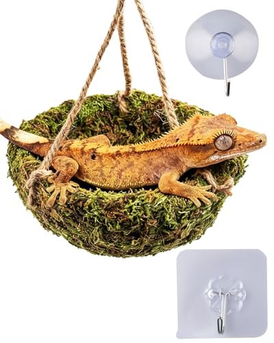 ORBIDYN Handmade Crested Gecko Tank Decor – Hanging Reptile...