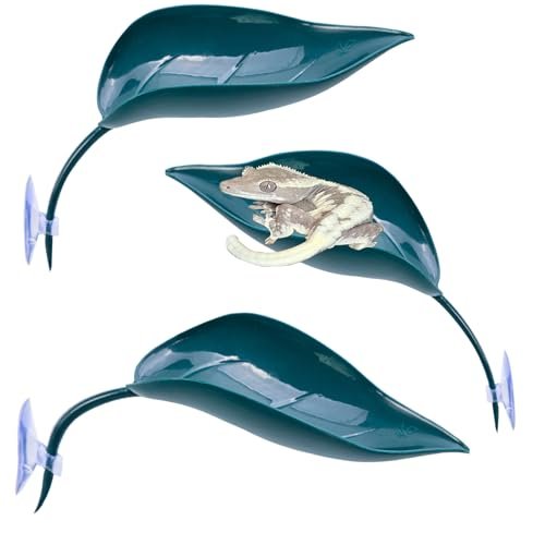 Delllala 3pcs Crested Gecko Hide，Wall Climbing Gecko Tank...