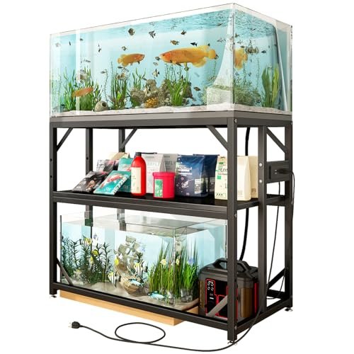 METYERRY 40 Gallon Fish Tank Stand with Power Outlets