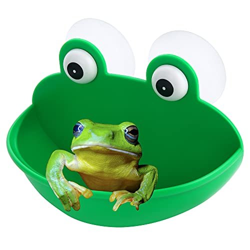 Pensino Frog Habitat Frog Dish Holder with Suction Cups