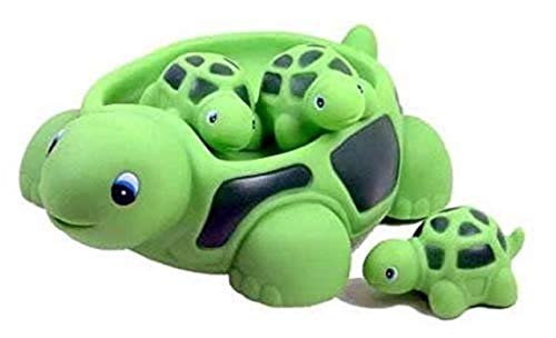 Playmaker Toys Rubber Turtle Family Set of 4 Bath Toys