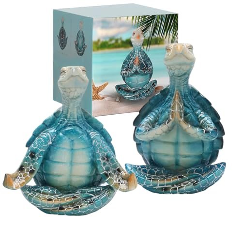 KOMEDO Set of 2 Sea Turtle Yoga Figurines