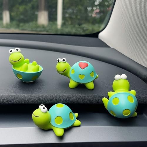 JARPSIRY 4 Pcs Mini Resin Tortoise Figurines Car Dashboard...