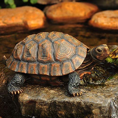 Danmu Realistic Tortoise Garden Statue, Lifelike Resin...