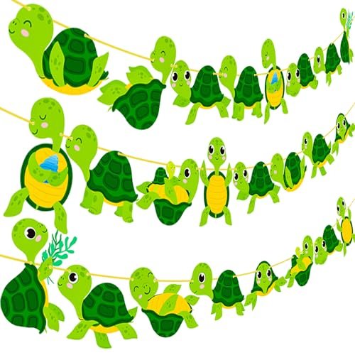Turtle Party Banner 3Pcs Under The Sea Birthday Party...