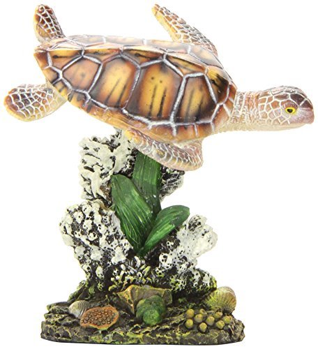 Penn-Plax Swimming Sea Turtle Decor - for Small Aquarium...