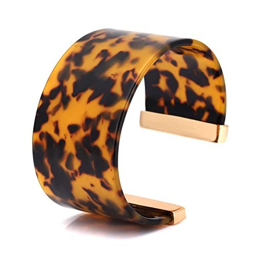 FAERLIIRY Wide Cuff Bangle Bracelet for Women Acrylic Resin...
