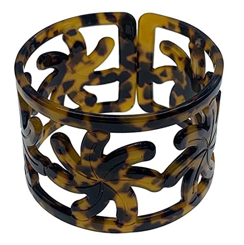 Hulu Makana 5.0 cm Faux Turtle Shell Carved Cuff Bracelet
