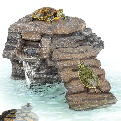 REPTIZOO Turtle Tank Filter, 120GPH Turtle Filter with...