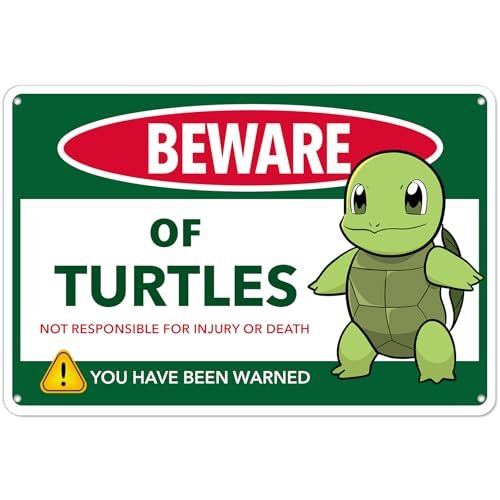 Turtle Sign Decor - 8 x 12 Inches Aluminum Gift