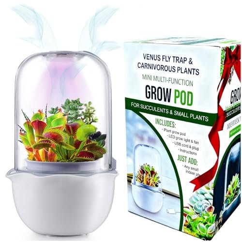Smart Venus Fly Trap Terrarium Pot with Grow Light