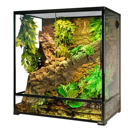 REPTI ZOO Large Tall Glass Reptile Tank 100 Gallon Vertical