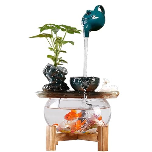 Small Indoor Water Fountains Tabletop Feng Shui Fish Tank...