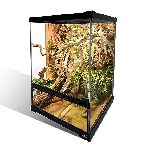 waazoorep Reptile Glass Terrarium Tank 10 * 10 * 14in