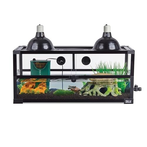 Zilla QuickBuild Aquatic Turtle 20 Gallon Long Glass...